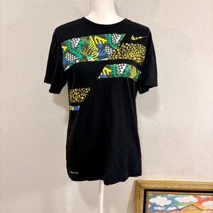 Nike Black Tee with Vibrant Graphic